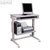Twinco PC-Tisch Twin Click 1000, H72-110xB90xT50 cm, grau, 6810-9