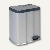 OKT Abfalltreteimer 'ECO-Pedal-Bin', 7 + 15 Liter, silber/anthr., 1030016000000