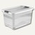 Aufbewahrungsbox, 52 Liter, 595 x 395 x 350 mm, Deckel, Rollen, PP, transparent