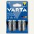 Varta Batterie LITHIUM, Mignon AA, 2.900 mAh, 4er Pack, 06106-301404