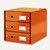 LEITZ Schubladenbox Click & Store WOW, 3 Schübe, DIN A4, orange, 6048-00-44