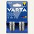 Varta Batterie LITHIUM, Micro AAA, 1.100 mAh, 4er Pack, 06103-301404