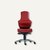 Bürodrehstuhl 'Ortholetic Balance' ohne Kopfstütze, Leder, rot, O1500B-507