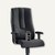 Chefsessel TURBO XXL - bis 200 kg, Sitzhöhe 42–55 cm, Leder, schwarz