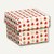 Magic Christmas Box, quadratisch, 60x60x50mm, rot/gold, 4 Stück, 13428089001