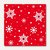 Papstar Servietten 'Snowflakes', 3-lagig, 1/4-Falz, 33 x 33 cm, 300 St., 81462