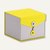 PEGGY Box mit Klappdeckel, 146x146x120mm, grau / gelb, 2 Stück, 14501195000
