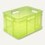 Aufbewahrungsbox 'Euro-Box' M - 16 Liter, 350 x 270 x 220 mm, PP, grün-transpare
