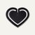 Kunststoff-Büroklammern 'Herz', in Herzform, 30 mm, schwarz, 100 Stück, 1402-11