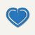 Kunststoff-Büroklammern 'Herz', in Herzform, 30 mm, blau, 100 Stück, 1402-30