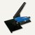 Blockheftgerät skre-block 23, 200 Blatt, 100 mm Einlegtiefe, Tischplatte, blau