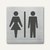 quadratische Piktogramme WC Damen und Herren:Produktabbildung 1