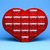 Aufbewahrungsbox Herzform, 16 x 0.14 Liter Boxen, 390 x 290 mm, rot, 4820413