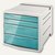 Esselte Schubladenbox Colour'Ice, DIN A4, 4 Schübe, PS, blau/lichtgrau, 626284