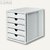 HAN Schubladenbox SYSTEMBOX, DIN C4, 5 geschlossene Schübe, lichtgrau, 1450-11