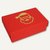 Geschenkbox GOLDENER WEIHNACHTSMANN L, 26.6 x 17.2 x 7.8 cm, 350 g/m², rot, 12er
