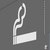 Aufkleber Zigarette Piktogramm - für Raucherunterstand MILANO:Produktabbildung 2