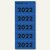 Ordner Inhaltsschilder 'Jahreszahl 2022', selbstklebend, 60 x 25.5 mm, blau, 100