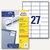 Avery Zweckform Universal-Etiketten, 70 x 32 mm, Rand, weiß, 2.700 St., 3479