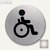 Edelstahl-Piktogramm Behinderten-WC:Produktabbildung 1