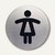 Edelstahl-Piktogramm WC-Damen:Produktabbildung 1