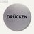 Durable Edelstahl-Piktogramm 'Drücken', Ø 65 mm, 4900-61