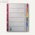 LEITZ Karton Register blanko, DIN A5, 6-teilig, farbige Taben, 4355-00-85