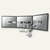 Monitor-Halterung, 3-fach, 3 x 27', bis (H)60 cm, Tischklemme, Alu, silber