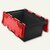Euroboxen 27 Liter, 60x40x30 cm, hochschlagfest, Klappdeckel, PP, schwarz/rot