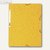 Eckspannmappe DIN A4, mit Klappen, Karton 400g/m², für 150 Blatt, gelb, 55509E
