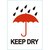 Hinweisetiketten KEEP DRY permanent klebend:Produktabbildung 1