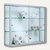 BST Wandvitrine NICE - 60 x 80 x 20 cm, 2 Böden, Glas/Alu, silber, NICE W2