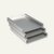 officio Briefablage DIN A4, Aluminium, stapelbar, 305 x 230 x 110 mm, 3-er Set