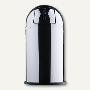 Wesco Abfallsammler "Pushboy", mit Klappe, 50 Liter, edelstahl, 175834-41
