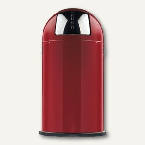 Wesco Abfallsammler "Pushboy", mit Klappe, 50 Liter, rot, 175831-02