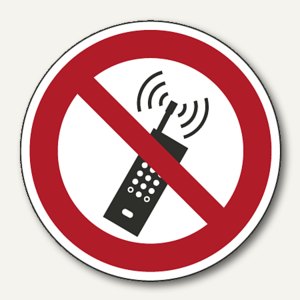 Verbotsschildfolie - Mobilfunk verboten