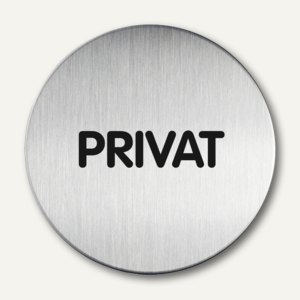 Edelstahl-Piktogramm Privat