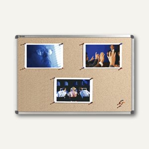 Nobo Korktafel "Elipse" 120 x 90 cm, Naturkork/Aluminium, korkbraun, 1900920