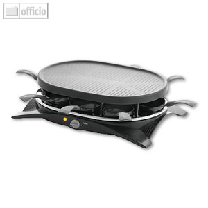 petra electric Raclette mit Grillplatte mit 8 Pfannen