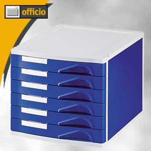 Schubladenmodule 6 Schübe blau