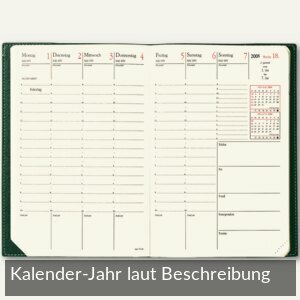 MINISTER PRESTIGE Kalender -16 x 24 cm - 1 Woche / 2 Seiten