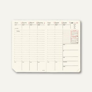 MINISTER PRESTIGE Kalender-Einlage -16 x 24 cm - 1 Woche / 2 Seiten *** 2023 ***