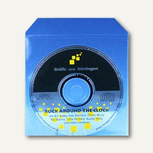 CD-Stecktasche mit Klappe, PP, 125x125x1, Klappe 30mm, 100 Stück, 99193-2