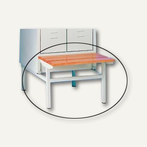 officio Sitzbank für 2-türigen Stahl-Reihenspind, lichtgrau, 1 Bank, SB060C