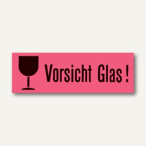 Versandzettel Vorsicht Glas