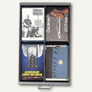 Bisley Schubladeneinsatz für DIN A4, 4 Fächer, Höhe 22 mm, 223P1