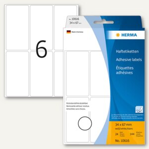 Haftetiketten - 34x67 mm