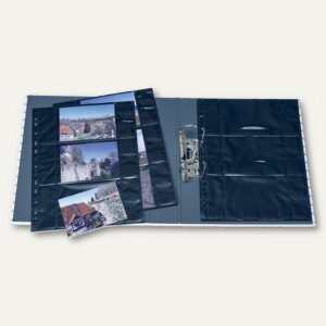 Herma Fotophan-Sichthüllen 9x13cm, 6x quer, schwarz, 40 Hüllen, 7784