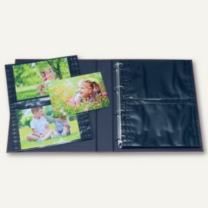 Herma Fotophan-Sichthüllen, 13x18cm, 4x quer, schwarz, 40 Hüllen, 7787