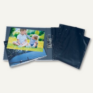 Herma Fotophan-Sichthüllen, 20x30cm, 2x hoch, schwarz, 40 Hüllen, 7788